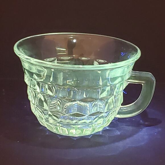 1 Fostoria American Cubist Punch Bowl Cup Flare Rim 2.5" Tall Vtg Tableware - Picture 1 of 10